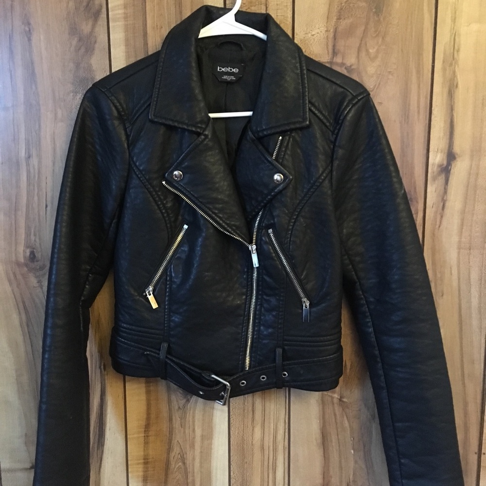 Authentic BeBe faux leather jacket